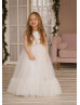 Dotted Tulle Flower Girl Dress Birthday Girl Dress